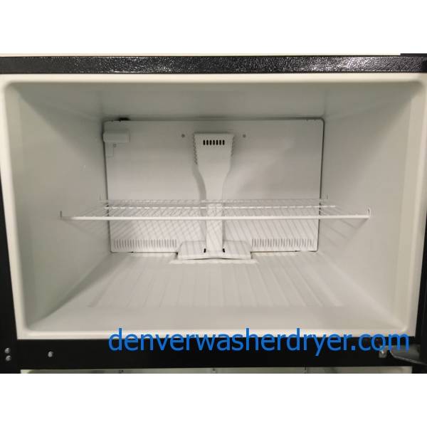 Whirlpool Black Refrigerator, Top-Mount, 33″ Wide, Clear Humidity Control Crispers, 21.0 Cu.Ft. Capacity, Quality Refurbished, 1-Year Warranty!