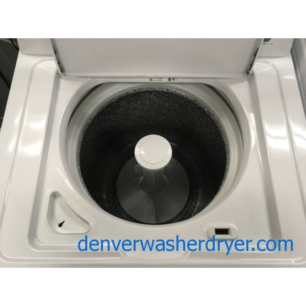 Lightly Used Amana Top-Load Washer, GE White Glass Top Range, Brand New Amana White Top Mount Refrigerator, Quality Refurbished, 1-Year Warranty!