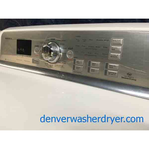 Mighty Maytag Bravos XL Washer with Matching Electric Steam Dryer! Direct-Drive, 1-Year Warranty!