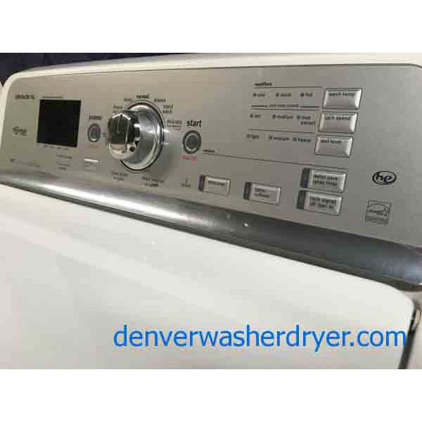 Mighty Maytag Bravos XL Washer with Matching Electric Steam Dryer