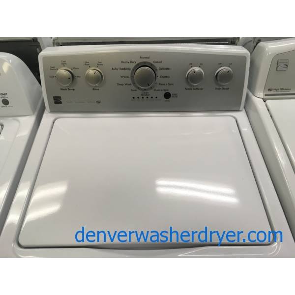 Newer Kenmore Series 500 Washer, Top-Load, HE, Wash-Plate Style, Auto-Load Sensing, 28″ Wide, Quality Refurbished, 1-Year Warranty!