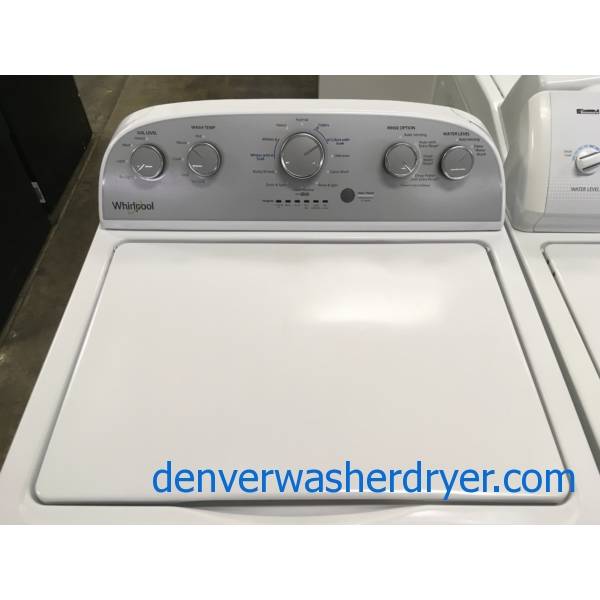 Lightly Used Whirlpool HE Washer, TopLoad, AutoLoad Sensing, ExtraRinse Option, 3.8 Cu.Ft
