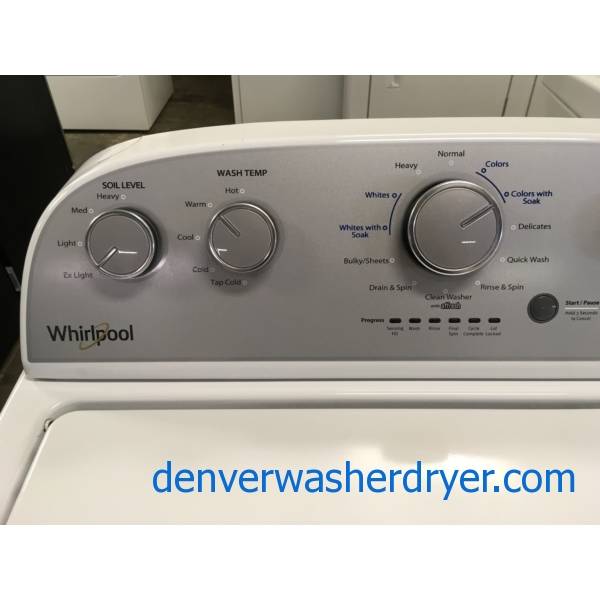 Lightly Used Whirlpool HE Washer, TopLoad, AutoLoad Sensing, Extra