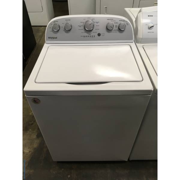 Lightly Used Whirlpool HE Washer, Top-Load, Auto-Load Sensing, Extra-Rinse Option, 3.8 Cu.Ft. Capacity, 28″ Wide, Quality Refurbished, 1-Year Warranty!