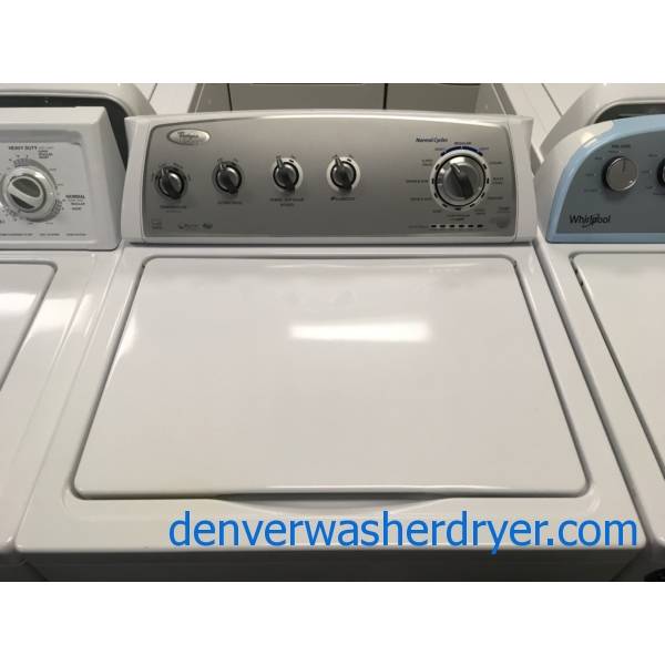 Top-Load Whirlpool Washer, HE, 3.6 Cu.Ft. Capacity, Wash-Plate Style, EcoBOOST Option, 28″ Wide, Quality Refurbished, 1-Year Warranty!