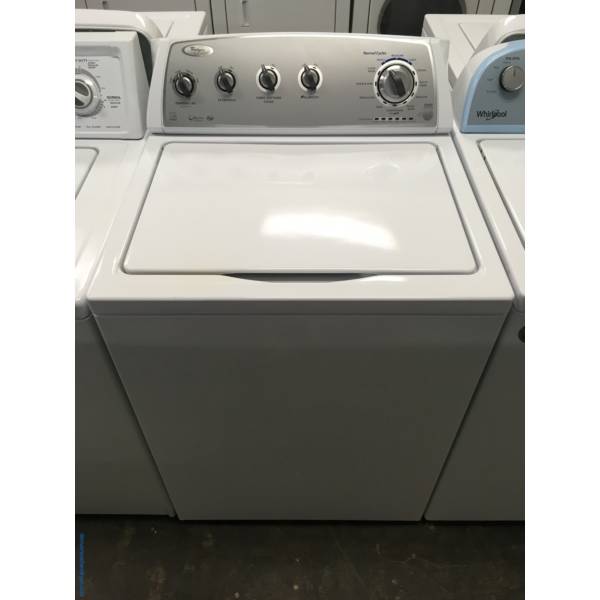 Top-Load Whirlpool Washer, HE, 3.6 Cu.Ft. Capacity, Wash-Plate Style, EcoBOOST Option, 28″ Wide, Quality Refurbished, 1-Year Warranty!