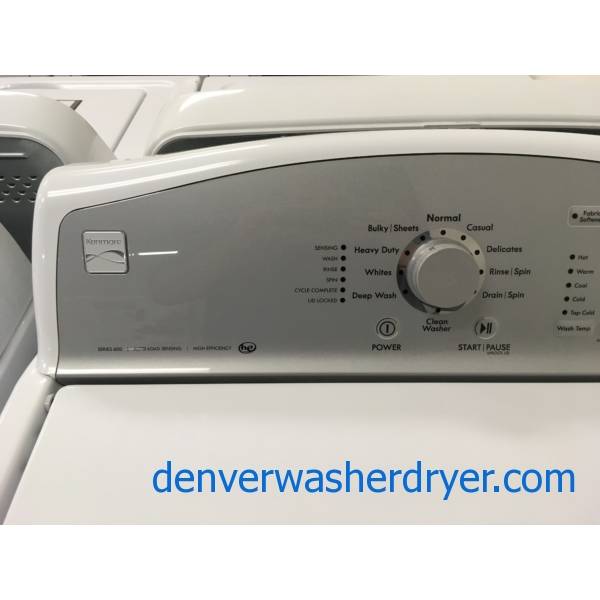 Kenmore Series 600 Washer, HE, Wash-Plate Style, 3.8 Cu.Ft. Capacity, Auto-Load Sensing, Extra-Rinse Option, Quality Refurbished, 1-Year Warranty!