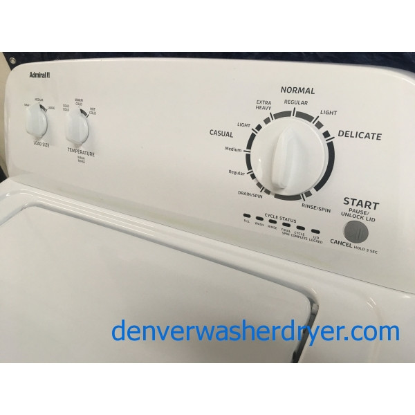 MixMatch, Admiral Washer, and Amana Dryer Set, 1Year Warranty 3650