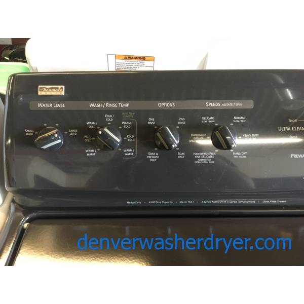 Kenmore ELITE Charcoal Set, Electric, Agitator, AutoMoisture Sensing