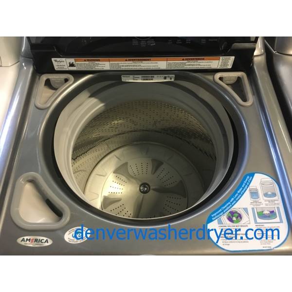 Whirlpool Cabrio Washer and Dryer Set, Graphite, Energy-Star Rated, HE, Sensor Drying, Active Wear Cycle, Quality Refurbished, 1-Year Warranty!