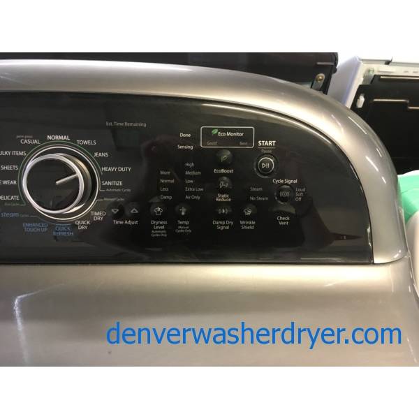 Whirlpool Cabrio Washer and Dryer Set, Graphite, Energy-Star Rated, HE, Sensor Drying, Active Wear Cycle, Quality Refurbished, 1-Year Warranty!