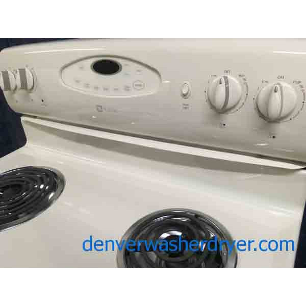 Maytag, 30" Freestanding, Electric Range, Almond Colored, 1Year