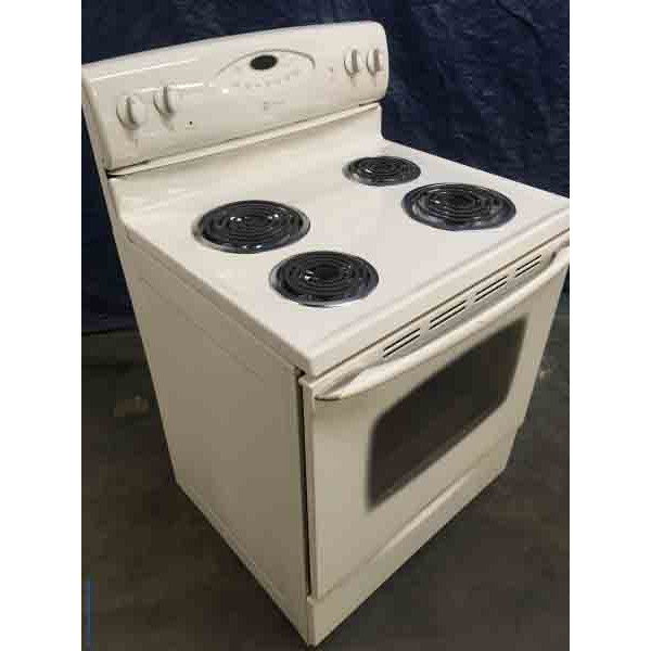 Maytag, 30" Freestanding, Electric Range, Almond Colored, 1Year
