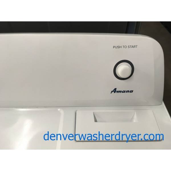 Amana TopLoad Washer and Dryer Set, HE, Agitator, Bleach Dispenser