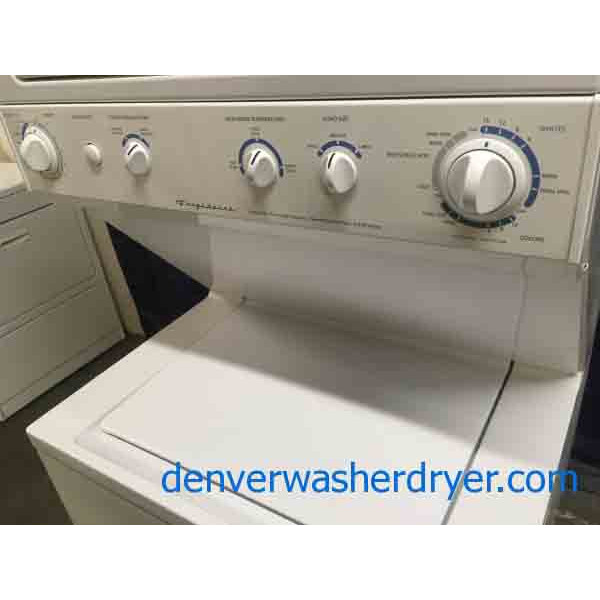 27" Frigidaire Stacked Washer and Dryer, FullSized, 1Year Warranty