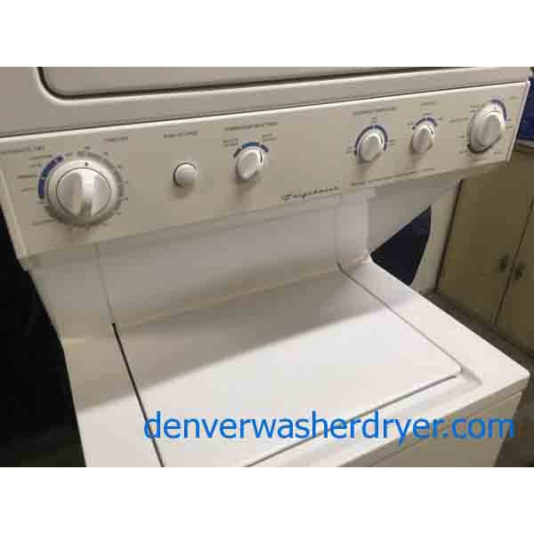 27" Frigidaire Stacked Washer and Dryer, FullSized, 1Year Warranty