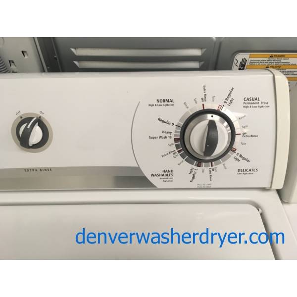 Whirlpool Washer and Dryer Set, Heavy-Duty, Agitator, Electric, Quality Refurbished, 1-Year Warranty!