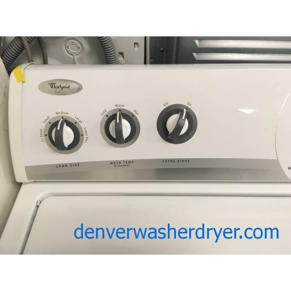 Whirlpool Washer and Dryer Set, Heavy-Duty, Agitator, Electric, Quality Refurbished, 1-Year Warranty!
