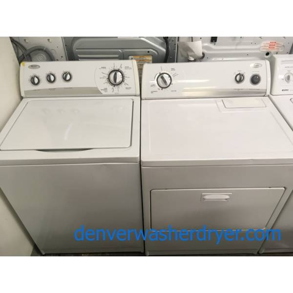 Whirlpool Washer and Dryer Set, HeavyDuty, Agitator, Electric, Quality