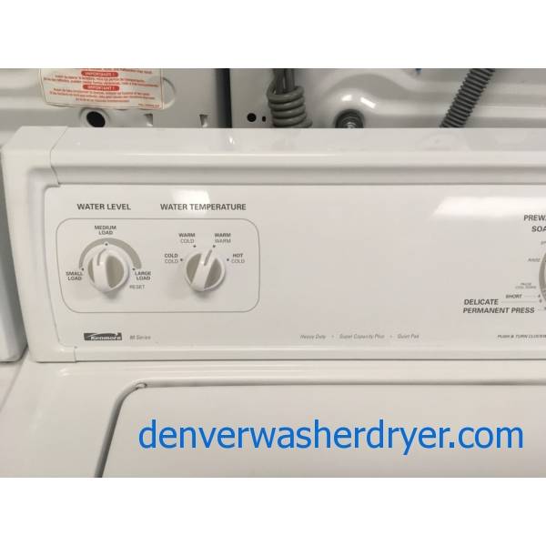Kenmore 80 Series Washer and Dryer Set, Agitator, Electric, Quality Refurbished, 1-Year Warranty!