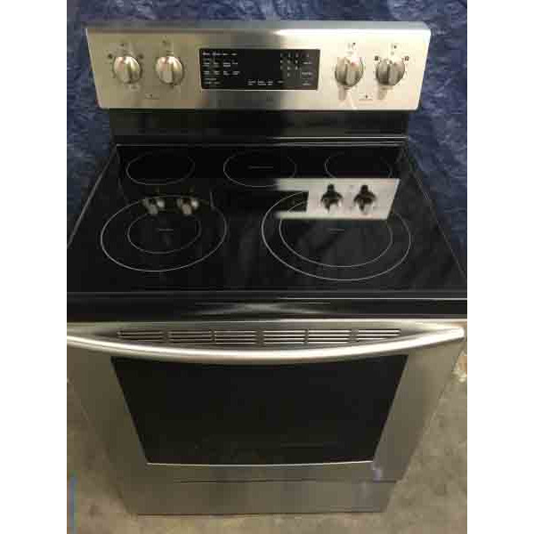 Stylish Stainless Samsung Glass-top Oven with 1 Year Warranty