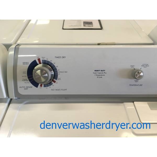Crosley Top-Load Washer and Dryer Set, Agitator, Bleach Dispenser, Heavy-Duty, Quality Refurbished, 1-Year Warranty!