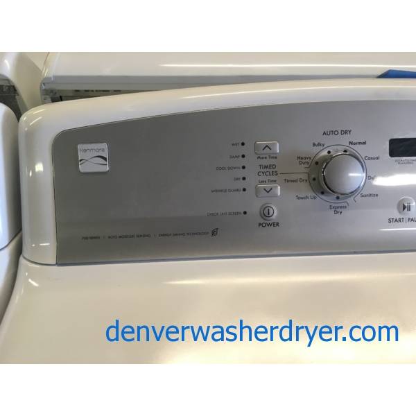Kenmore Series 700 Washer and Dryer Set, HE, Deep Wash Cycle, Wrinkle Control Option, See-Through Doors, Quality Refurbished, 1-Year Warranty!