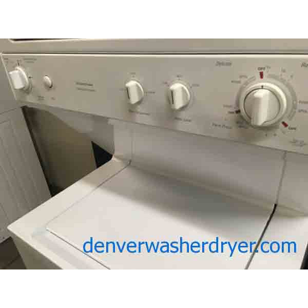 GE 27" SpaceMaker, Stacked Washer & Dryer Combo, 1Year Warranty