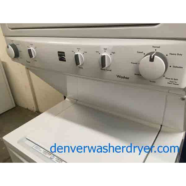 New Kenmore 27" Stacked Washer & Dryer Combo, 1Year Warranty 3682