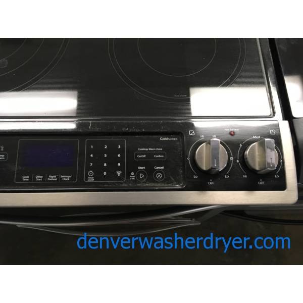 Whirlpool Stainless Steel Glass-Top Slide in Range, 1-Year Warranty!