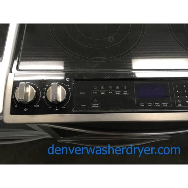 Whirlpool Stainless Steel Glass-Top Slide in Range, 1-Year Warranty!