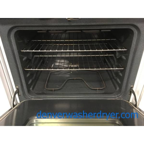 Whirlpool Stainless Steel Glass-Top Slide in Range, 1-Year Warranty!