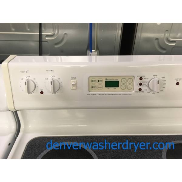 Hotpoint Range, Electric, GlassTop, White, Quality Refurbished, 1Year