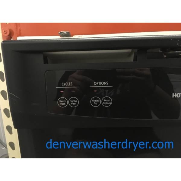 Hotpoint Black Dishwasher, Plastic Tub, Plate Warmer, 2 Racks, Quality Refurbished, 1-Year Warranty1