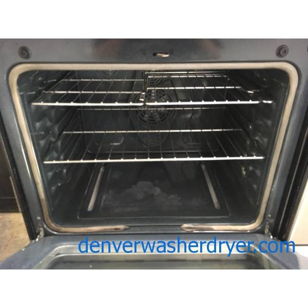 Stainless Samsung GAS Range, 5 Burners, Convection, Warming Drawer, 5.8