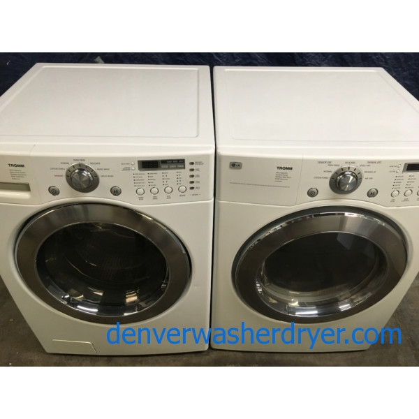 LG Tromm FrontLoad Washer & Gas Dryer Set, (Stackable), 1Year Warranty 3700 Denver Washer