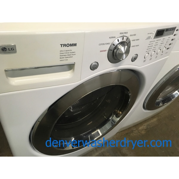 LG Tromm FrontLoad Washer & Gas Dryer Set, (Stackable), 1Year