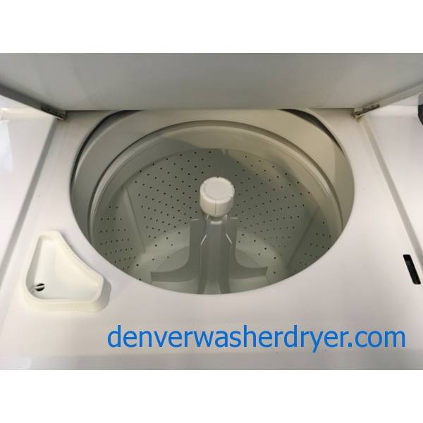 GE Unitized Washer and Dryer Set, Electric, Agitator, 27″ Wide, Quality Refurbished, 1-Year Warranty!