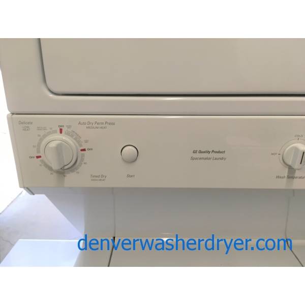 GE Unitized Washer and Dryer Set, Electric, Agitator, 27″ Wide, Quality Refurbished, 1-Year Warranty!