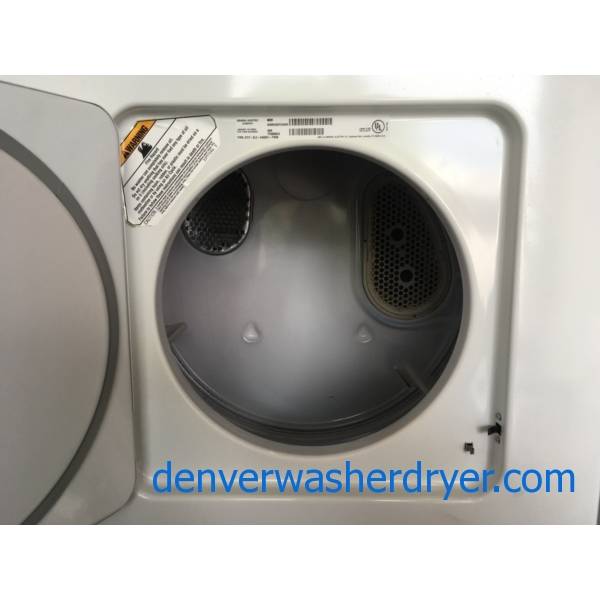 Unitized 24" Wide GE Laundry Center, White, Agitator, HeavyDuty, De