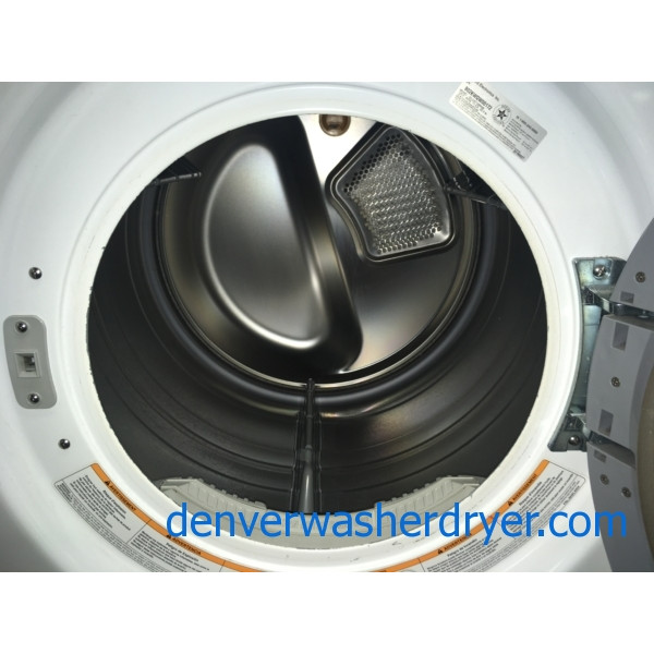 LG 27″ Front-Load Direct-Drive Washer w/Steam, and Gas w/Steam Dryer Set, 1-Year Warranty