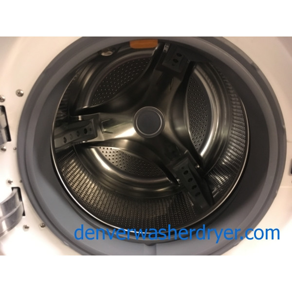 LG 27″ Front-Load Direct-Drive Washer w/Steam, and Gas w/Steam Dryer Set, 1-Year Warranty