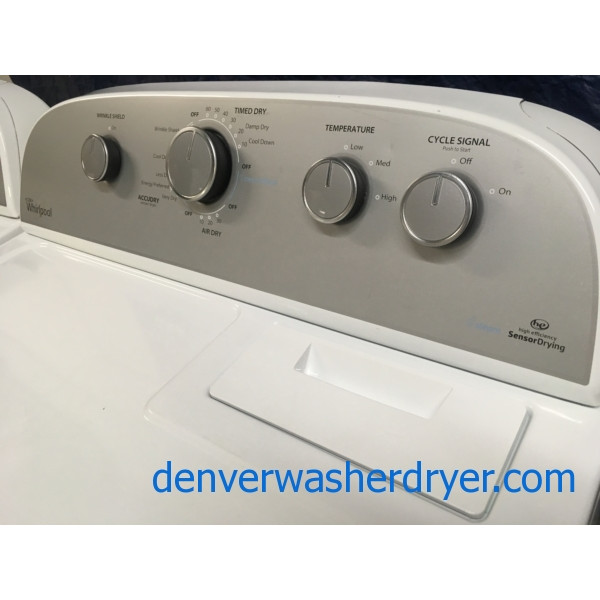 Slick Whirlpool HE Washer & HE Dryer w/Steam, 1-Year Warranty
