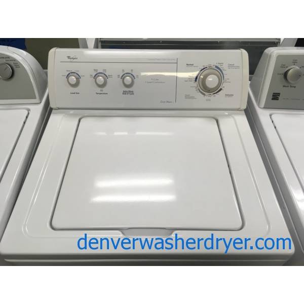 Whirlpool HeavyDuty TopLoad Washer, Agitator, ExtraRinse Option, Super Capacity Plus, Quality