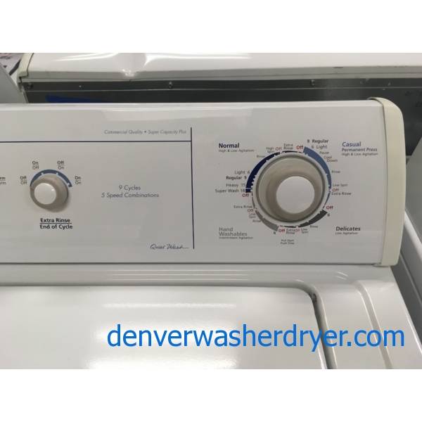 Whirlpool Heavy-Duty Top-Load Washer, Agitator, Extra-Rinse Option, Super Capacity Plus, Quality Refurbished, 1-Year Warranty!
