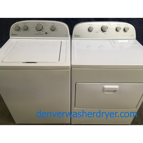 Slick Whirlpool HE Washer & HE Dryer w/Steam, 1-Year Warranty