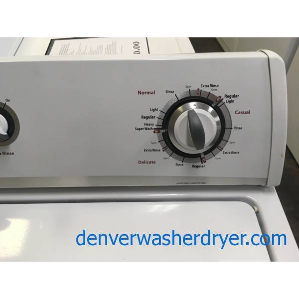 Heavy-Duty Whirlpool Top-Load Washer, Agitator, Extra-Rinse Option, Quality Refurbished, 1-Year Warranty!