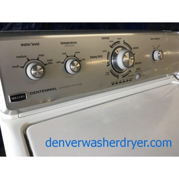 Maytag Centennial w/Commercial Technology Washer & Electric Dryer Set, Full Sized, 1-Year Warranty