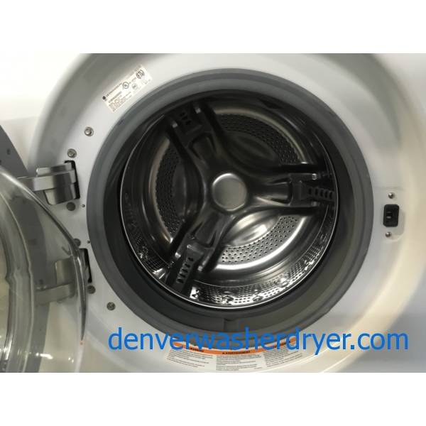 Stacked LG Electric Washer and Dryer, Black GE Dishwasher, 1Year