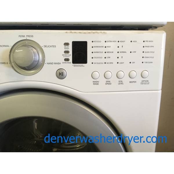 LG TROMM White Front-Load Set, Electric, Sensor Dry, Stain Cycle, Wrinkle Care, Super Capacity, Quality Refurbished, 1-Year Warranty!